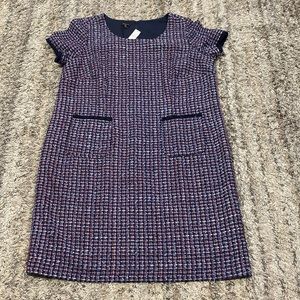 NWT Talbots short sleeve texted scoop, neck dress, size 18 W